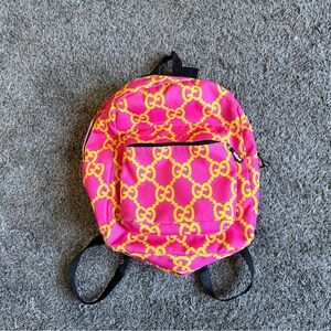Imran Potato Pink and Yellow Backpack dub g USED